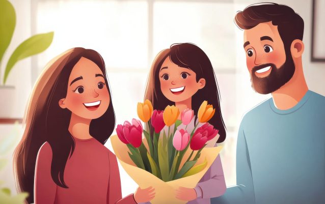 Joyful Moment of Elder and Younger Sisters Celebrating Together Joyful Moment of Elder and Younger Sisters Celebrating Together